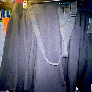 LAST CHANCE - Plus size suspender black skirt
